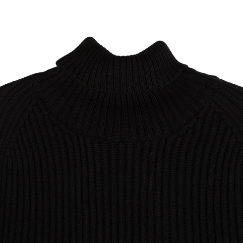 C.P. Company Merino Wool Roll Neck Black 999 13CMKN205A-005292A Degli Uberti